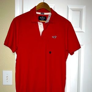 Men’s red Hollister polo